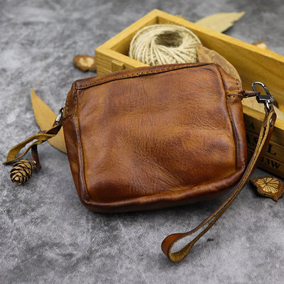 Bolso Portátil de Cuero Teñido Artesanal - Cartera Multifuncional para Mujer - Image 8