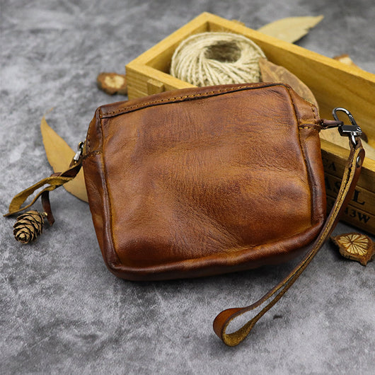 Bolso Portátil de Cuero Teñido Artesanal - Cartera Multifuncional para Mujer - Image 8