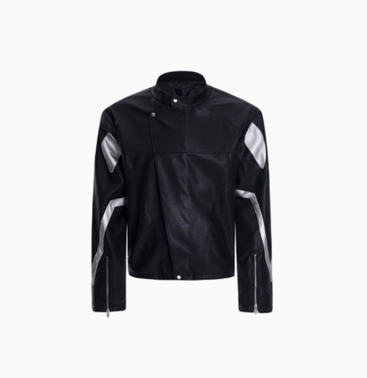 Chaqueta Motociclista con Solapa Oblicua - Image 18