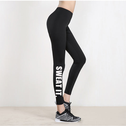 Leggings Ajustados Tipo Lápiz con Estampado de Letras - Image 4