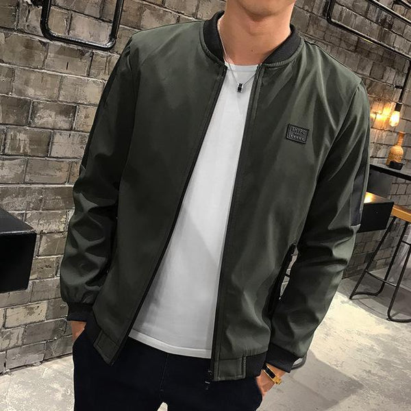 Abrigo Slim Cuello de Pie para Hombre - Elegancia Moderna