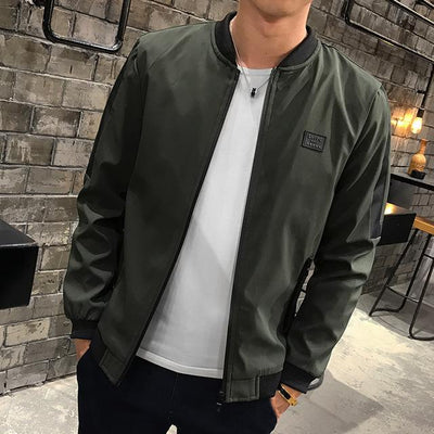 Abrigo Slim Cuello de Pie para Hombre - Elegancia Moderna