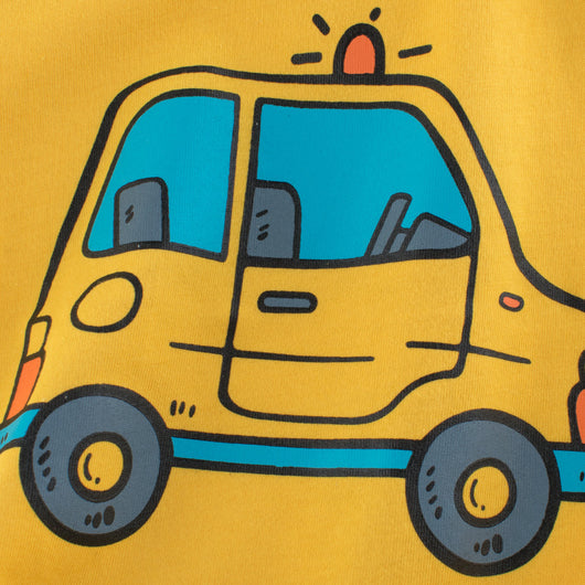 Playera Infantil con Diseño de Auto Cartoon - Manga Corta - Image 4
