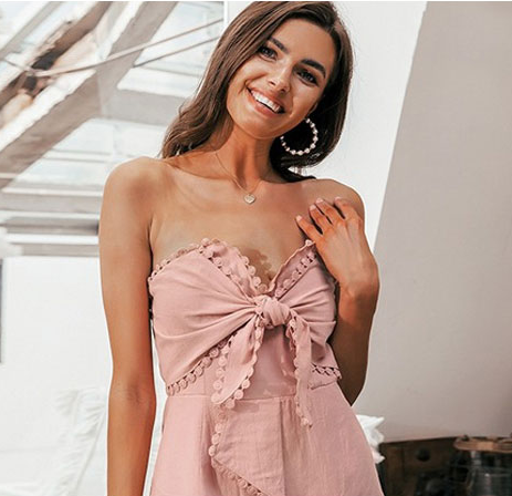 Vestido de Vacaciones con Escote Envolvente