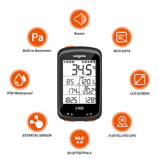 Ciclocomputadora GPS Inalámbrica Impermeable con Código Inteligente - Image 9