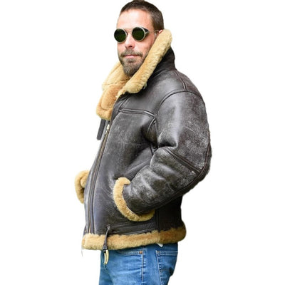 Abrigo de Piel Estilo Western Vintage para Hombre - Invierno - Image 4