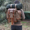 Mochila de Montaña Impermeable en Lona Encerada Estilo Retro