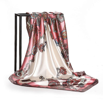 Pañoleta Cuadrada de Seda Simulada - Accesorio Versátil para Cualquier Estilo - Image 10