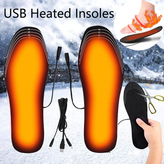 Plantillas Térmicas USB para Zapatos - Calefacción Ajustable para Invierno