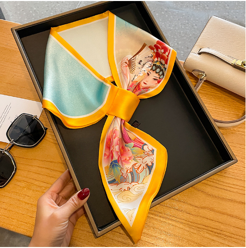 Pañuelo Decorativo con Pintura al Óleo Artística - Image 11