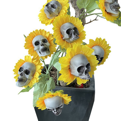 Decoración de Halloween Girasol Calavera - Flor Artificial para Jardín y Hogar - Image 24