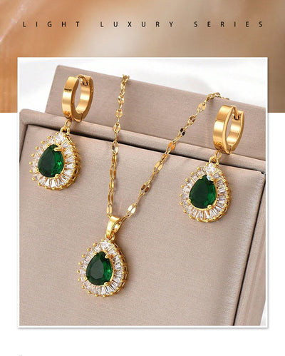 Conjunto de Joyería Jade Blanco Estilo Hong Kong Retro - Collar y Aretes Versátiles - Image 6