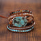 Pulsera de Piedra Marina Natural con Cuentas Estilo Europeo