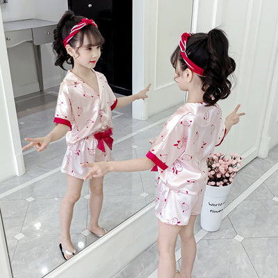 Pijama Infantil Estampado de Verano para Niñas - Image 5