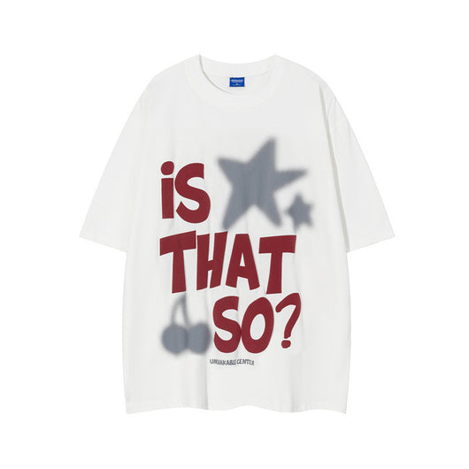 Camiseta Hip Hop con Letras Estampadas - Manga Corta para Hombre - Image 2