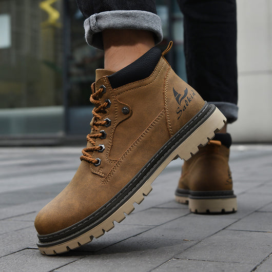 Bota de Trabajo Estilo Británico Clásico para Hombre - Image 8