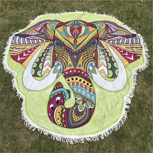 Tapiz Mandala Elefante Arcoíris