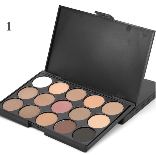 Paleta de Sombras 15 Colores Tierra - Maquillaje Ahumado Profesional