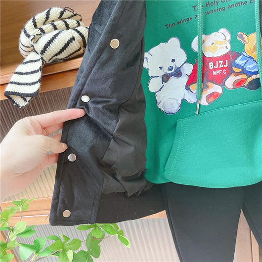 Uniforme de Béisbol Acolchado de Algodón Casual Infantil Coreano - Image 9