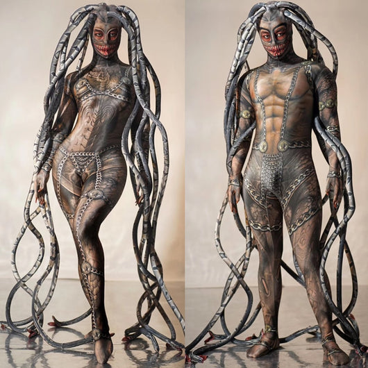 Disfraz de Serpiente Transparente Medusa - Traje Integral Realista
