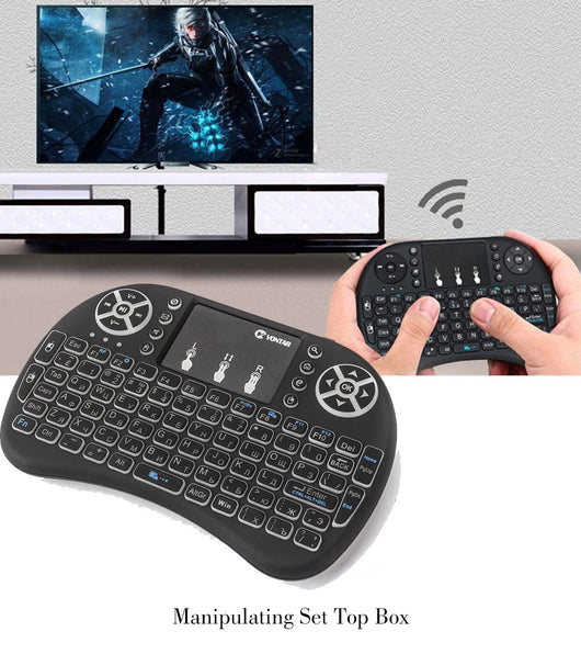 Teclado y Ratón Inalámbrico Retroiluminado I8 Mini 2.4GHz USB - Image 8