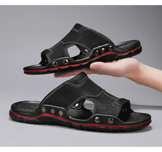 Sandalias Hombre Cuero Genuino Antideslizantes - Chanclas Outdoor Cómodas - Image 21