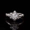 Genuine Moissanite Luxury Inlaid Romantic First Snow Diamond Ring D hearts and arrows 2carats Size9