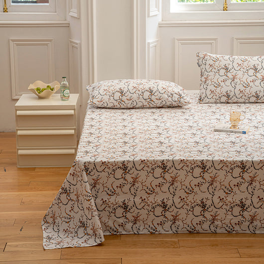 Sábana Estampada Algodón Puro Diseño Floral Pastoral Individual - Image 3