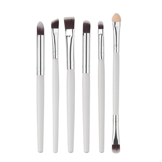 Set de 6 Brochas de Maquillaje Profesional para Ojos, Cejas y Labios