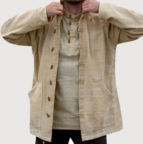 Chaqueta Casual Étnica con Capucha y Manga Larga para Hombre - Image 8