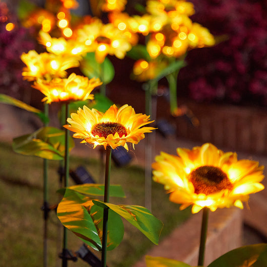 Lámpara Solar Girasol para Jardín - Decoración Exterior Luminosa