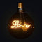 Lámpara Decorativa de Letras LOVE con Luz Cálida
