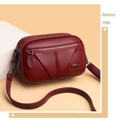 Bolso Bandolera Redondo de Cuero Genuino - Versátil y Elegante - Image 45