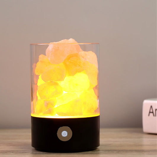 Lámpara LED de Sal del Himalaya con Luz de Cristal USB - Image 17