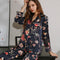 Pijama de Seda para Mujer - Manga Larga Primavera Verano Otoño