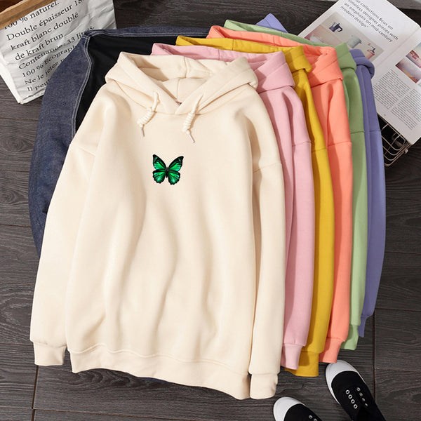 Sudadera con Estampado de Mariposas