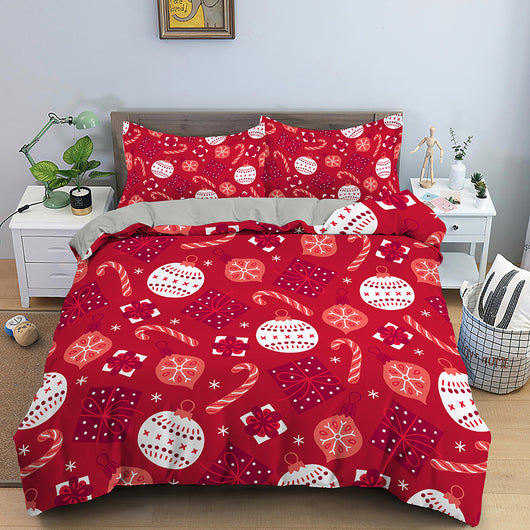 Juego de Cama Navideño Papá Noel Rojo - Diseño Digital 3 Piezas - Image 7