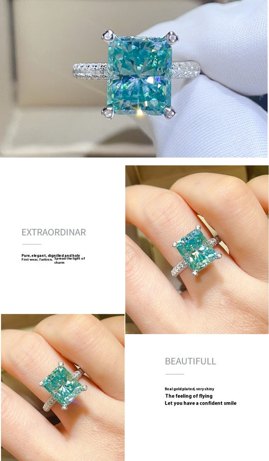 Anillo de Moissanita Para Green Ledean 5 Quilates - Brillo Eterno - Image 7
