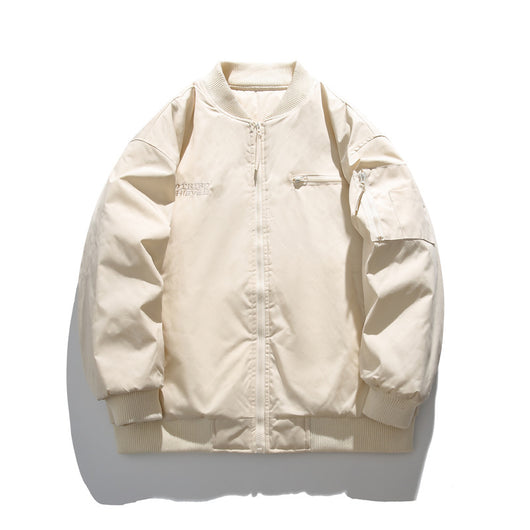 Chaqueta de Algodón con Bordado de Letras - Estilo Casual Sofisticado - Image 3