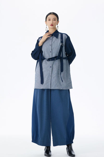 Blusa Sofisticada con Tirantes y Contraste de Colores para Mujer - Image 10