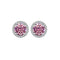 S925 Sterling Plateado Genuine Goods Moissanite Round Bag Stud Earrings Simple Graceful Cherry Pollen Moissanite 1 Karat