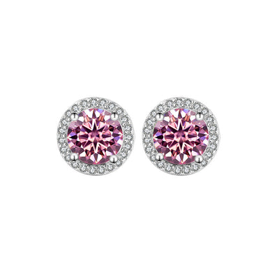 Aretes de Plata Esterlina S925 con Moissanita Redonda Genuina - Diseño Simple y Elegante - Image 7
