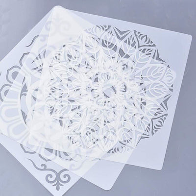 Plantilla de Pintura Mandala Loto Geométrica para Pared y Piso - Image 8