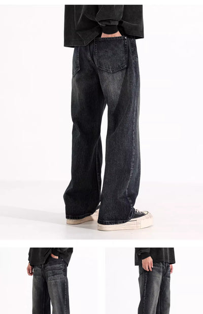 Pantalones Vaqueros Rectos Holgados Estilo Retro Americano para Hombre - Image 13