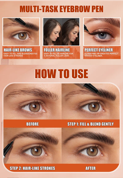 Lápiz de Cejas Doble Punta Impermeable y a Prueba de Sudor - Image 16