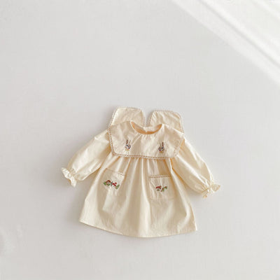 Vestido Infantil Coreano con Bordado de Conejo Animado - Image 13