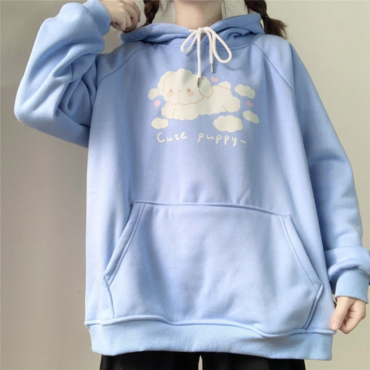 Sudadera Kawaii Estilo Soft Girl con Estampado Anime - Cómoda y Cálida para Chicas - Image 2