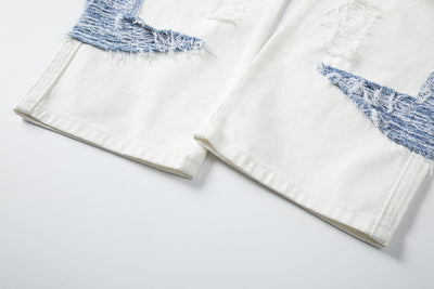 Pantalones Vaqueros Rectos con Paneles Contrastados - Image 11