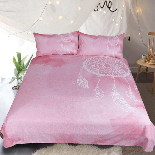 Juego de Cama Cuatro Piezas Atrapasueños Rosa