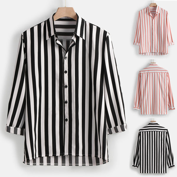 Camisa de Manga Larga a Rayas para Hombre